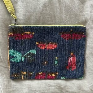 Anthropologie Beaded Mini Bag in Blue and Red